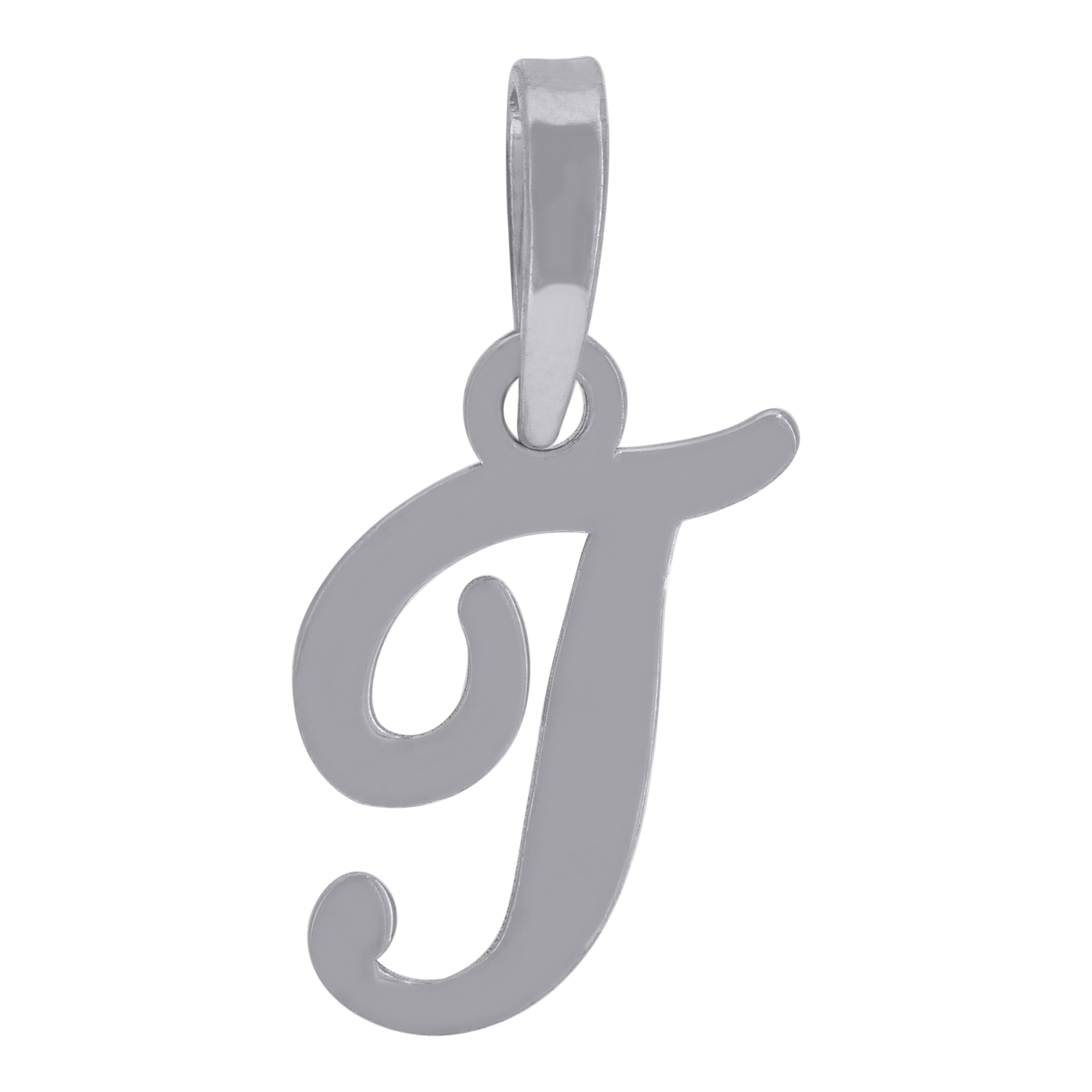 925 Sterling Silver Unisex Cursive Initial Alphabet T Charm Pendant 15$
